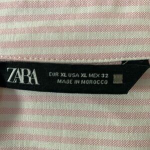 Pink and white button up